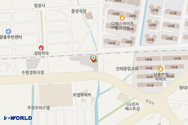 진해경화시장 위치 지도 — 경상남도 창원시 진해구 이동 525-8