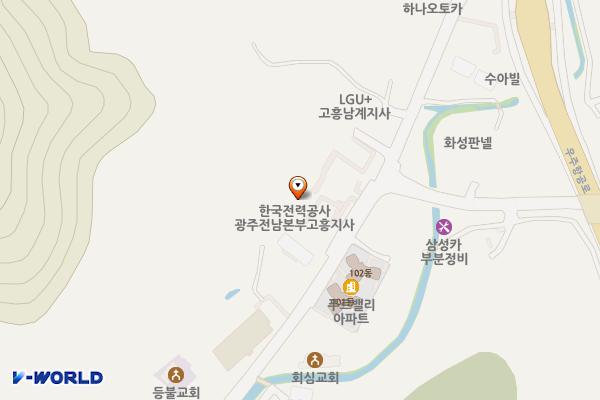 고흥지사 위치 지도 — 전남광주통합특별시 고흥군 고흥읍 고흥로 1888