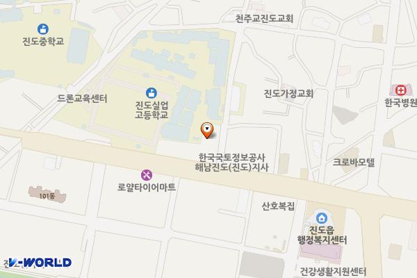 진도지사 위치 지도 — 전남광주통합특별시 진도군 진도읍 남동1길 25-1