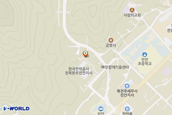 진안지사 위치 지도 — 전북특별자치도 진안군 진안읍 대괭이길 7-21