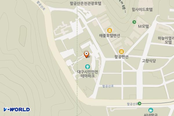 시민안전테마파크 위치 지도 — 대구광역시 동구 팔공산로 1155