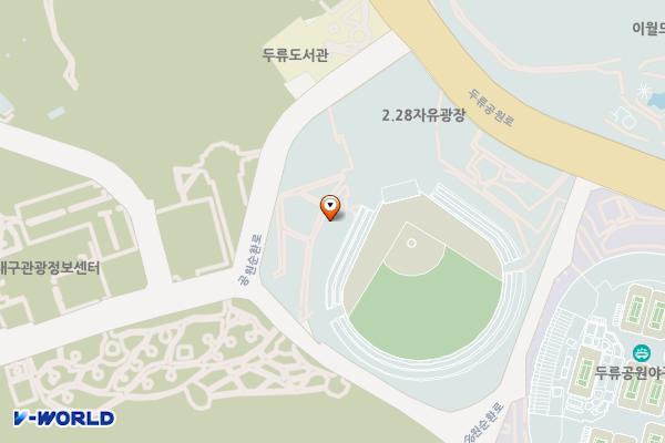 두류공원 테니스장 위치 지도 — 대구광역시 달서구 두류동 697-1