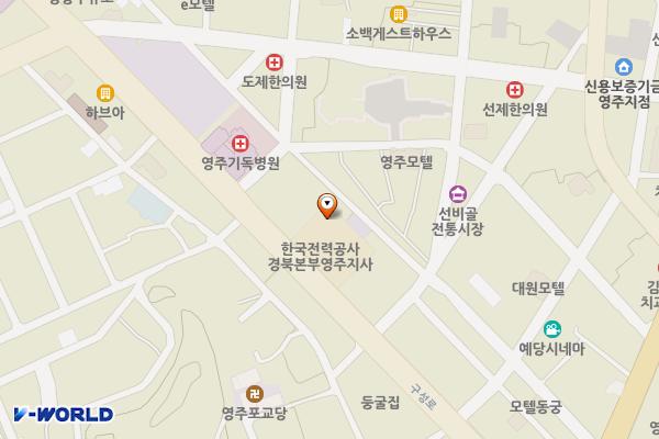 영주지사 위치 지도 — 경상북도 영주시 구성로 370