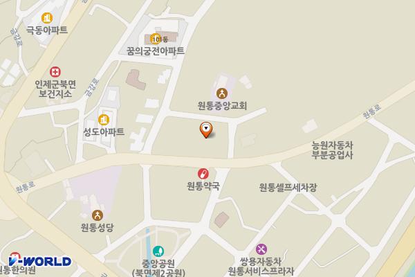 북면 제6-1 위치 지도 — 강원특별자치도 인제군 북면 원통리 503-1