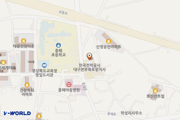 북포항지사 위치 지도 — 경상북도 포항시 북구 홍해읍 홍해로 100