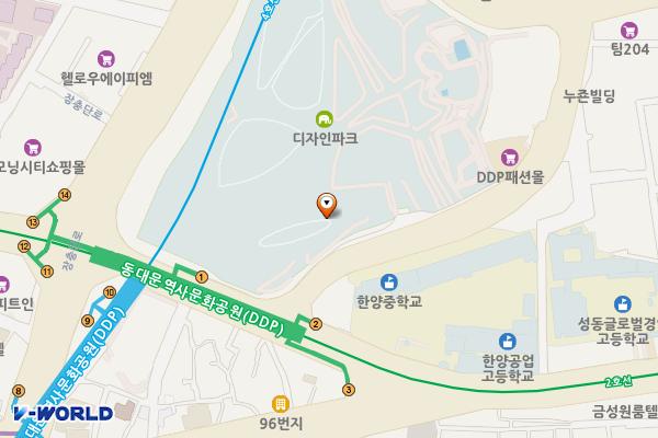 동대문디자인플라자 위치 지도 — 서울특별시 중구 을지로 281