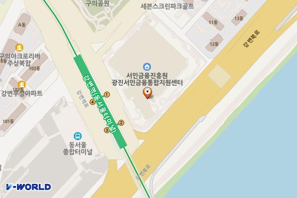 강변테크노마트 주차장 위치 지도 — 서울특별시 광진구 광나루로 56길 85