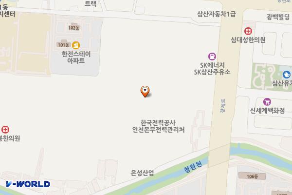 인천전력관리처 위치 지도 — 인천광역시 부평구 주부토로 238