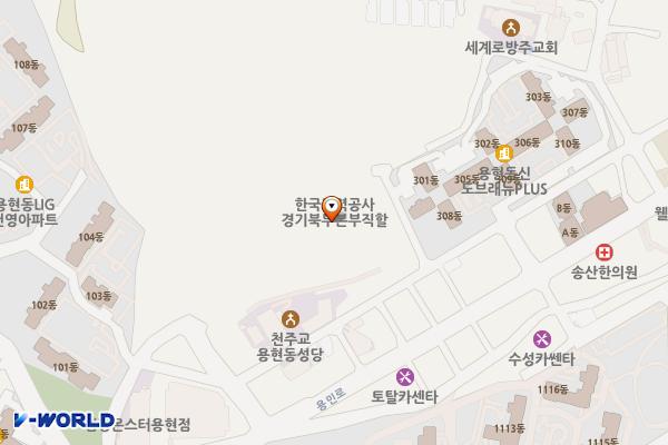 경기북부직할 위치 지도 — 경기도 의정부시 용민로 19번길 92
