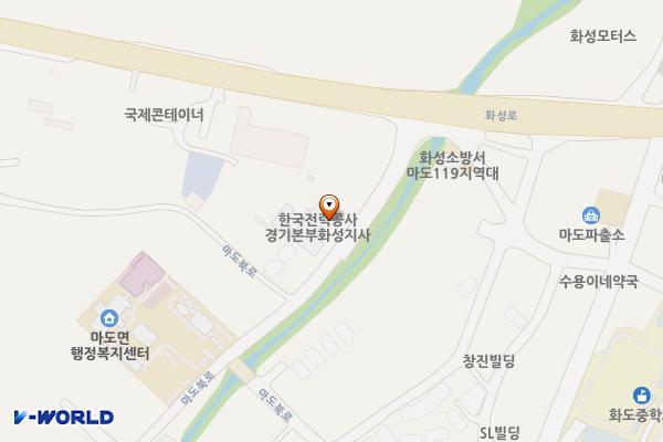 화성지사 위치 지도 — 경기도 화성시 마도면 석교리 243-73