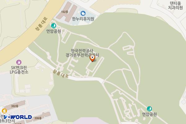 경기전력관리처 위치 지도 — 경기도 수원시 영통구 창룡대로 236-31