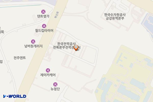 전북전력관리처 위치 지도 — 전북특별자치도 전주시 덕진구 혁신로 600
