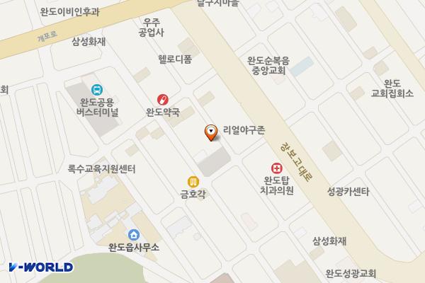 완도지사 위치 지도 — 전남광주통합특별시 완도군 완도읍 개포로62번길 6