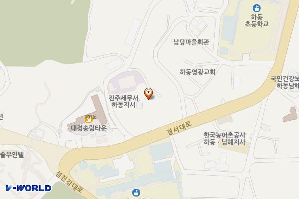 하동지사 위치 지도 — 경상남도 하동군 하동읍 경서대로 83