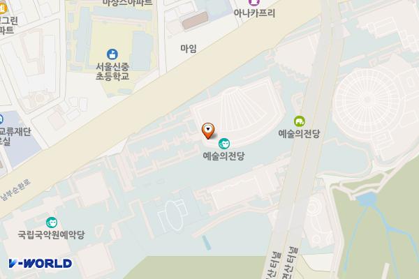 예술의 전당 위치 지도 — 서울특별시 서초구 서초동 700