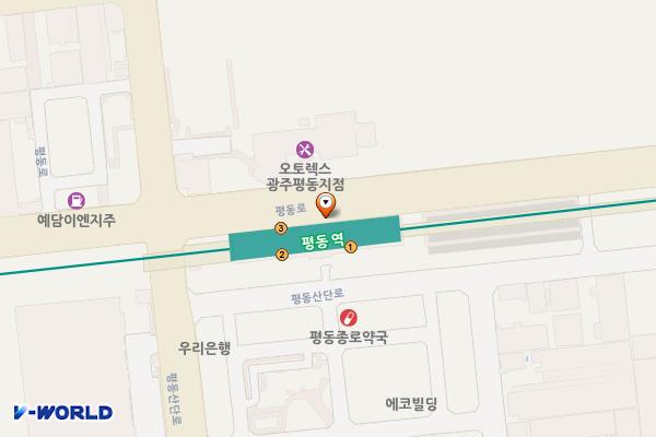 광주도시철도공사 위치 지도 — 전남광주통합특별시 광산구 월전동 41-1