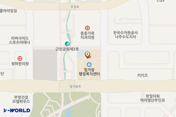 빛가람 주민센터 위치 지도 — 전남광주통합특별시 나주시 빛가람로 719