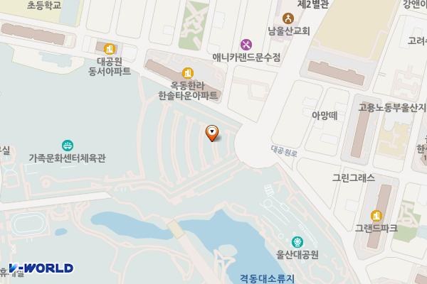 울산대공원 정문주차장 위치 지도 — 울산광역시 남구 대공원로 94