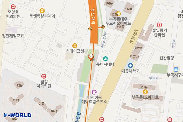 부산대남측 위치 지도 — 부산광역시 금정구 부곡동 441-27