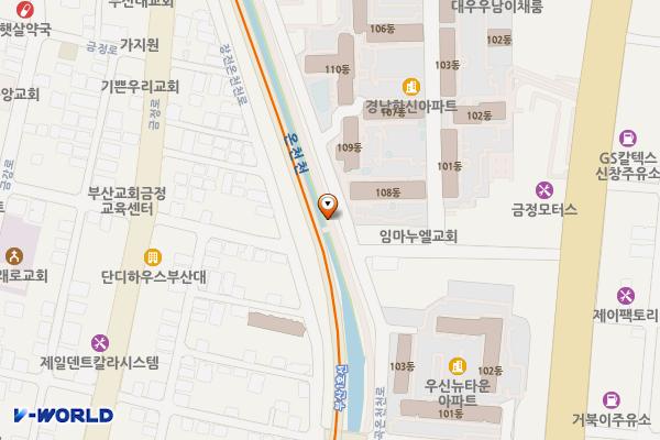 부산대북측 위치 지도 — 부산광역시 금정구 부곡동 399