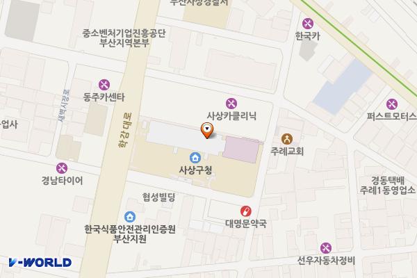 사상구청 부설주차장 위치 지도 — 부산광역시 사상구 학감대로 242
