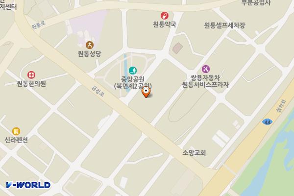 북면 제2 위치 지도 — 강원특별자치도 인제군 북면 원통리 682-1