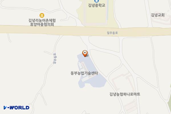 동부농업기술센타 위치 지도 — 제주특별자치도 제주시 김녕남 6길 8
