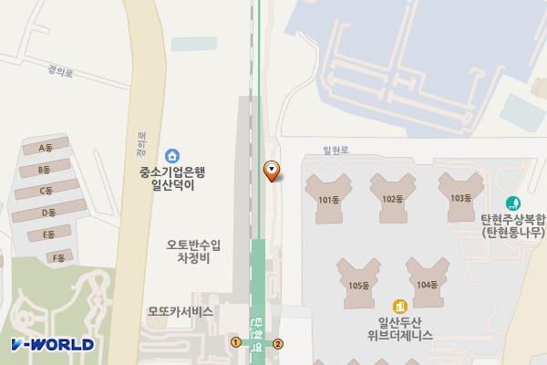 탄현역 환승공영주차장 위치 지도 — 경기도 고양시 일산서구 일현로 97-27