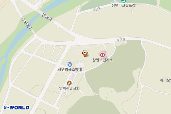 상면사무소 위치 지도 — 경기도 가평군 상면 청군로 1105