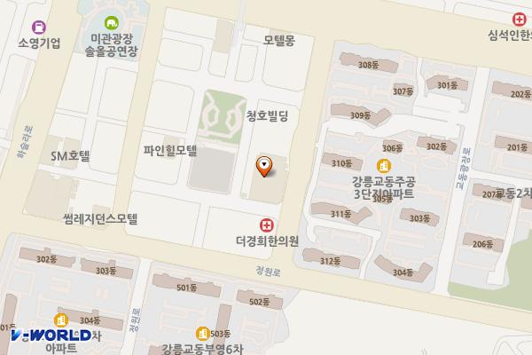 강원양돈농협 하나로마트 위치 지도 — 강원특별자치도 강릉시 솔올로 9
