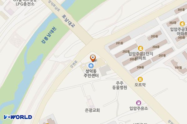 성덕동주민센터 위치 지도 — 강원특별자치도 강릉시 성덕포남로 80-22