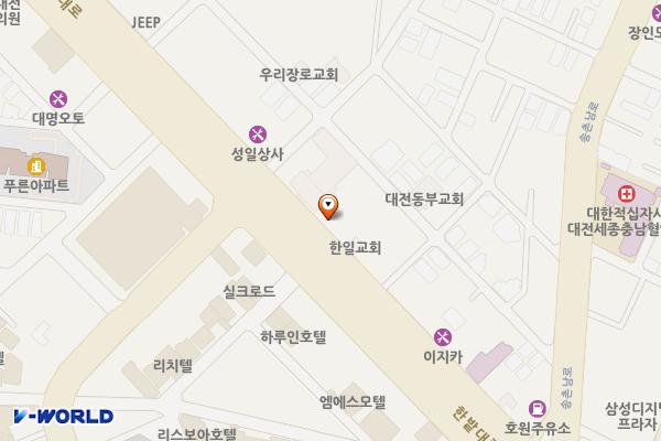 전기공사협회 주차장 위치 지도 — 대전광역시 동구 한밭대로 1289