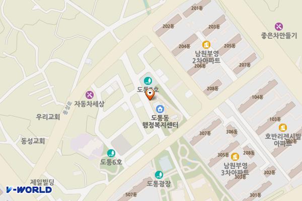 도통동행정복지센터 위치 지도 — 전북특별자치도 남원시 역재3길 8 도통동주민센터