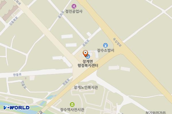 장계면사무소 위치 지도 — 전북특별자치도 장수군 장계면 한들로 153-3