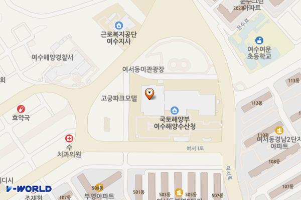 여서청사 주차장 위치 지도 — 전남광주통합특별시 여수시 여서1로 101