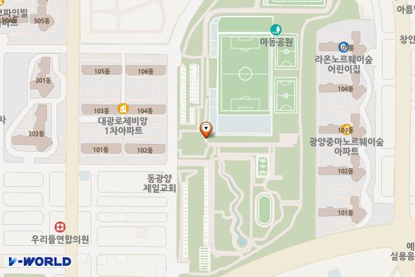 마동근린체육공원 위치 지도 — 전남광주통합특별시 광양시 중동 674-4