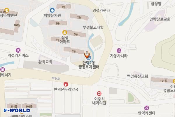 만덕2동 주민센터 위치 지도 — 부산광역시 북구 만덕2로 44번길 10