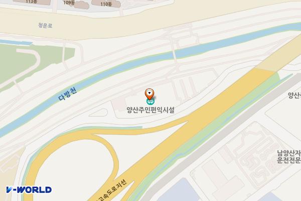 양산주민편익시설 위치 지도 — 경상남도 양산시 강변로 264-1