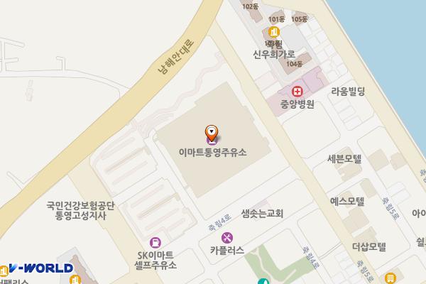 이마트 통영점 위치 지도 — 경상남도 통영시 광도면 죽림4로 9