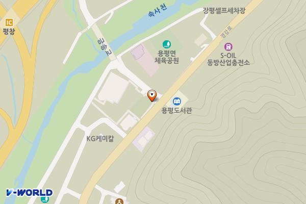 HAPPY700 평창시네마 위치 지도 — 강원특별자치도 평창군 용평면 경강로 1689