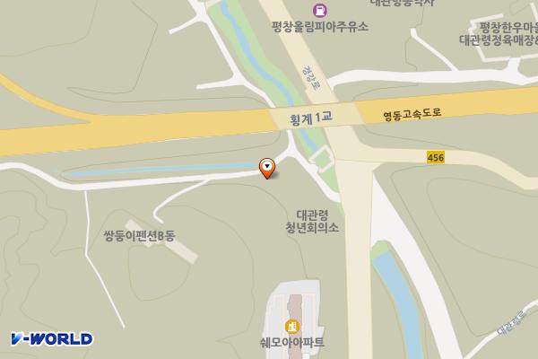 대관령면 관광안내소 위치 지도 — 강원특별자치도 평창군 대관령면 횡계리 592-8