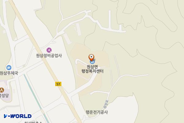 원삼면사무소 위치 지도 — 경기도 용인시 처인구 원삼면 원양로 64