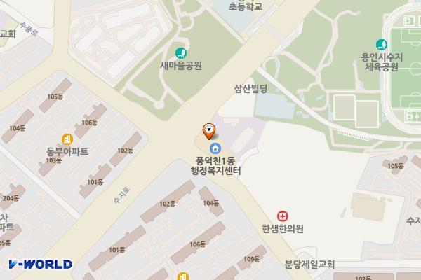 풍덕천1동 위치 지도 — 경기도 용인시 수지구 수지로342번길 3