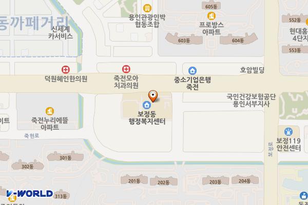 보정동 위치 지도 — 경기도 용인시 기흥구 죽전로 40