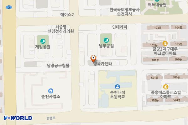 금당공용주차장 위치 지도 — 전남광주통합특별시 순천시 연향동 1512