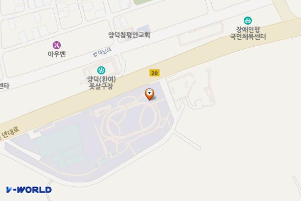 양덕 한마음 체육관 위치 지도 — 경상북도 포항시 북구 양덕동 68