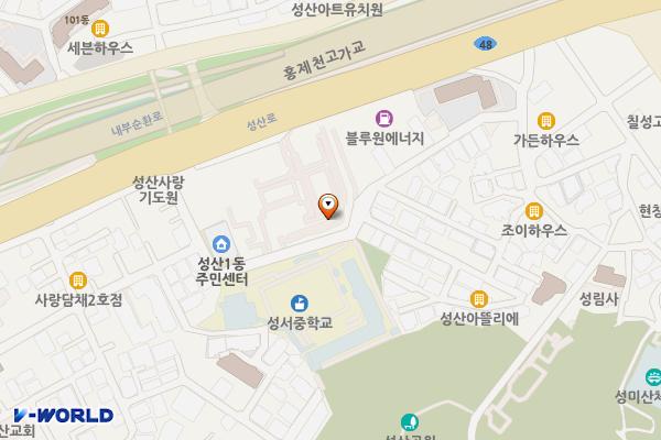 마포중앙도서관 위치 지도 — 서울특별시 마포구 성산로 128