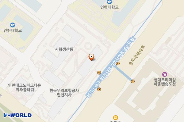 인천경제산업정보테크노파크 위치 지도 — 인천광역시 연수구 갯벌로 12