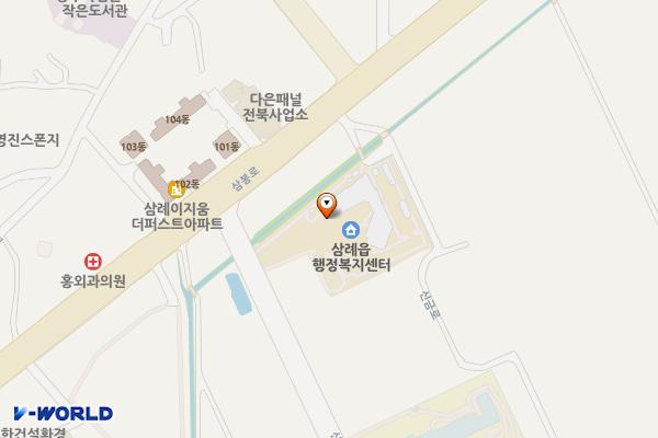 삼례읍사무소 위치 지도 — 전북특별자치도 완주군 삼례읍 삼례리 1691-2