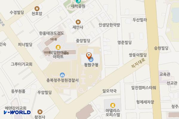 청원구청 위치 지도 — 충청북도 청주시 청원구 직지대로 871
